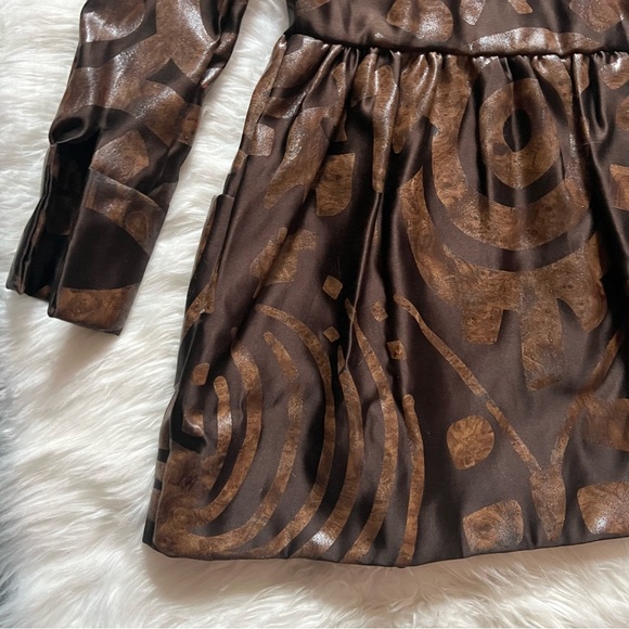 New! GILES DEACON Runway Painted Silk Shirt Dress - Picture 8 of 9